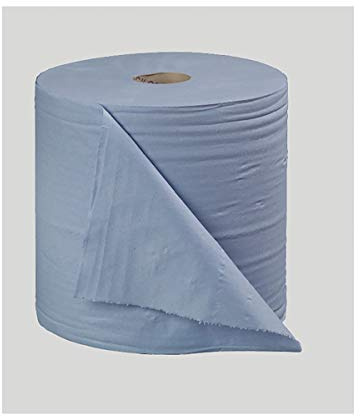 2Work Blue Bumper 2-Ply Paper Roll 270mm x 400m Pack of 2