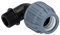H2O-Flex® Black Edition 25 PP – Raccordo con angolo di 90° con connettore di serraggio 3/4 AG DVGW da 25 pezzi in PE con filettatura esterna da 3/4 per tubo in PE da 25 mm