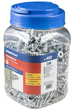 STX_377341 Rawlplug Metal Self Drill Fixing Plasterboard Plug 400plugs + 400screws (R-C1-DRA02)
