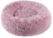 BVAGSS Hundebett Rund Katzenbett Flauschig Donut Kuscheliges Hundekissen Waschbar Ultra Weicher Plüsch Haustierbett für Kleine, Mittelgroße und Große Hunde, Katzen XH034(Diameter:40 cm,Pink)