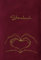 Stammbuch Herz mit Hand, Bordeaux, Velours, Goldprägung, Stammbuchformat