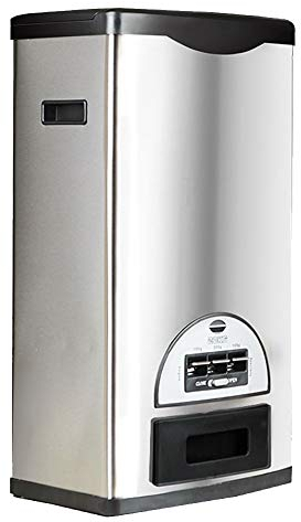 LXYYSG Reisspender, Getreide Spender Rostfreier Stahl Vorratsbehälter für Reis-Bohnen, Heimgebrauch Getreidebehälter für Essen Frisch Halten, Küchen Luftdichte AufbewahrungsboxenBlack-20KG