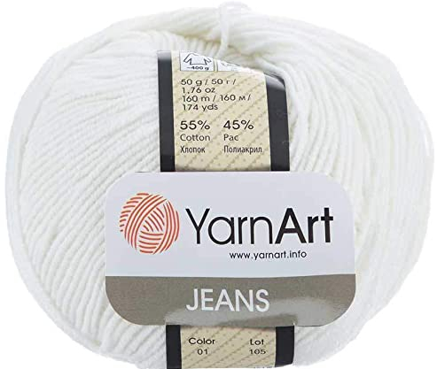 55% Baumwolle 45% Acryl YarnArt Jeans Sport Garn 1 Knäuel 50 g