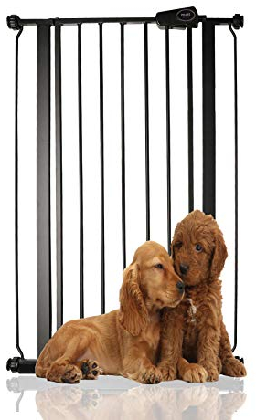 Bettacare Extra Tall Pressure Installed Premium Pet Gate, 68.5cm - 75cm, Matt Black, Pressure Fit Stair Gate for Dog, Safety Barrier for Puppy, Easy Installation
