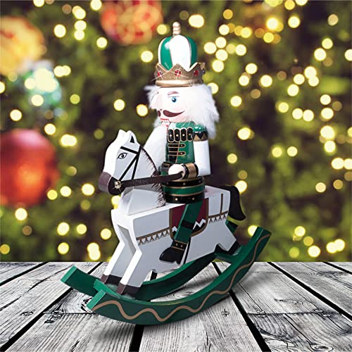 St Helens Home & Garden Nutcracker Horseman Christmas Decoration 30cm Height - Wonderfully Festive with Vibrant Colour Detail