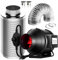 SunStream Ventilation Kit 4 Inch 190 CFM Inline Fan with Speed Controller, 4 Inch Carbon Filter and 25 Feet of Ducting for Grow Tent with 1/8'' heavy duty rope