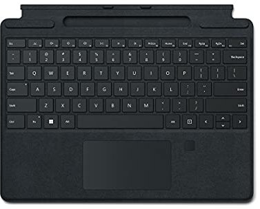Microsoft Surface Pro 9, 8 or X - Signature Type cover with Fingerprint Reader - Black