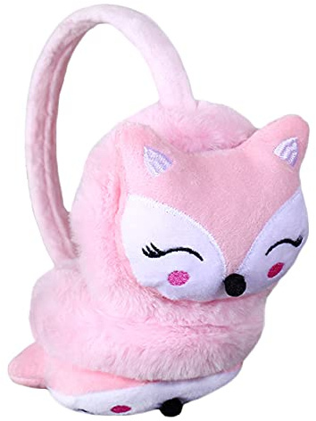 iEasey Cache Oreille pour Filles Garçon dans Peluche Mignonne Conception Fourreau d'oreille Hiver Douce Chaud Cache-Oreilles Pliable Ajustable Earmuff Protège Oreille de Ski Voyage Cadeau Noël