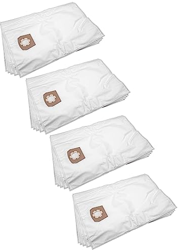 vhbw 20x Staubsaugerbeutel kompatibel mit Kärcher NT 35/1 Tact BS, NT 35/1 Tact Te Staubsauger - Mikrovlies, 30l Füllvolumen, 33cm x 27cm, Weiß