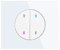 CNBINGO Interruptor de luz doble empotrado con placa de cristal blanco, interruptor de luz basculante, interruptor de luz de pared mecánico, sin neutro, 2 vías, interruptor de apagado de 1 polo,