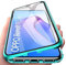 Orgsty per Oppo Reno 8 Pro 5G Cover, Custodia Adsorbimento Magnetico Protettiva, Fronte e Retro in Vetro Temperato Trasparente Cover Paraurti in Metallo 360 Gradi Cover, Verde