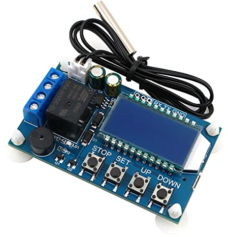 Hsthe Sea Electronic Thermostat Controller Board DC 6-30 V Digital Temperature Regler Thermo Temperaturschalter mit wasserdichter Sensor Sonde -50 °C bis 110 °C Grad Celsius