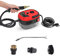 Irishom Steam Cleaners, 2500W Portable Handheld High Temperature Pressurized Steam Cleaner, Multi Purpose Steamer with Brush Heads for Kitchen Furniture Bathroom Car(1000ML, White&Red)