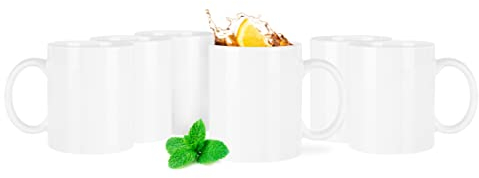 Glasmark Krosno À Café Set De 6 s En Blanche À Thé En Céramique À Boire Chaude 300Ml