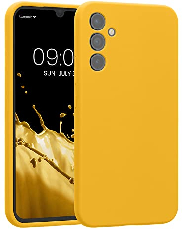 kwmobile Housse Compatible avec Samsung Galaxy A34 5G Coque - Housse de téléphone Protection Souple en TPU Silicone - Jaune radieux