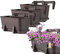 KADAX Blumenkasten 40 cm 3er Set Balkonkasten – Kunststoff Pflanzkasten für Balkon & Garten, Braun, Wetterfest & Stabil, Ideal für Blumen & Kräuter