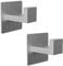 YUET Gancho Toalla Ropa de Puerta Autoadhesivo sin Taladro 2 Piezas Percha de SUS 304 Acero Inoxidable Colgador Adhesivos Cuadrado en Pared Toalleros de Baño Cocina Garaje (Plata Cepillada)