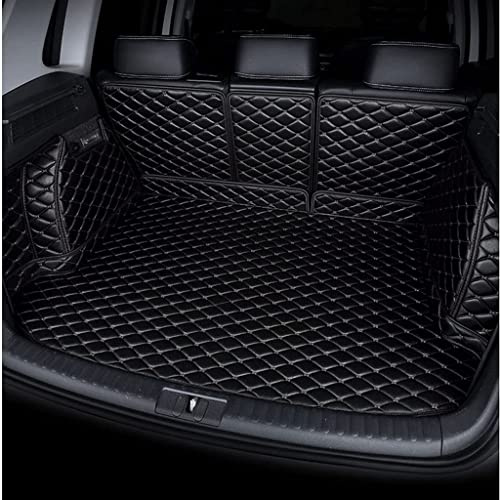 TOYSPY Auto Kofferraummatte für VW Golf Sportsvan 2014-2020,VollstäNdige Einkreisung Kofferraumwanne rutschfest Kofferraumauskleidung Aufbewahrungspolster Zubehör,A-Black