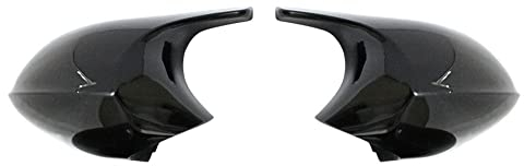 Rückspiegel Spiegelkappen Für BM&W 1er 3er E81 E82 E87 E88 E90 E91 E92 E93 2005-2009 Auto Seitenspiegelabdeckung Rückspiegelkappen Schwarze (Color : ABS Black)