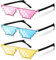 Fiada 3 Paare Pixel Mosaik Brille Unisex Sonnenbrille UV Schutz Spieler Sonnenbrille Coole Brille für Männer Frauen Kinder Foto Requisiten (Bunt, Eleganter Stil)