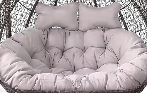 ATLION 1.9×1.6m Washable Hanging Egg Chair Cushions Replacement, Double Swing Chair Cushion, Waterproof Thicken Hanging Basket Seat Cushion, Hanging Hammock Chair Cushion Only(L)