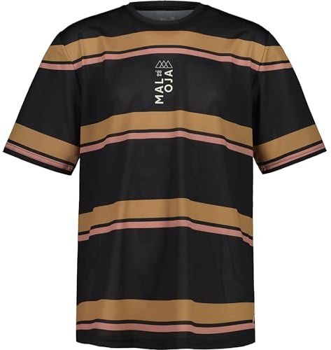Maloja Herren StewardM. T-Shirt, deep black stripe, M