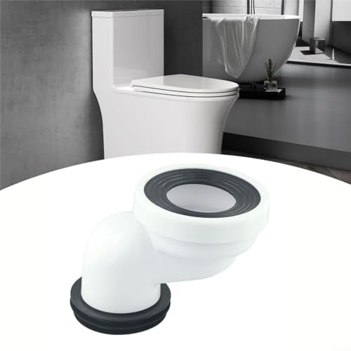0-100mm Offset WC Pan Connector, WC Connection Nozzle Connection Toilet Pipe, Drain Straight Eccentric (10cm)