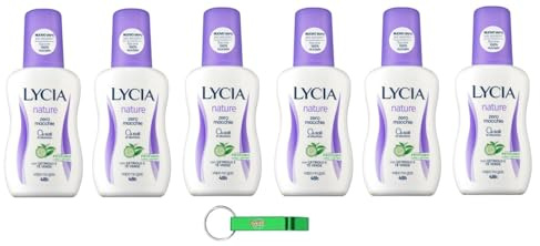 6x Lycia Deodorante Vapo Nature,Kein Gas-Vapo-Deodorant 0% Alkohol,0% Aluminiumsalze,Duft von Gurke und Grünem Tee - Deo 75ml + Beni Culinari Kostenloser Schlüsselanhänger