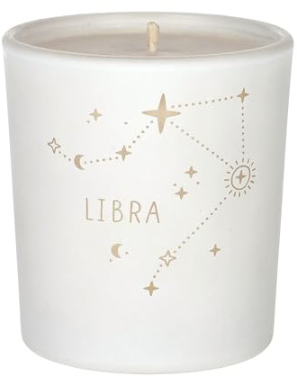 ORIGINALWAX Duft Kerze Sternzeichen Waage (Libra) aus Soja Wachs Weiß Handgemacht Duftkerzen Luxe Cashmere im Glas Tierkreiszeichen Vegan Candle 180g Geschenkidee 40 Stunden Brennen