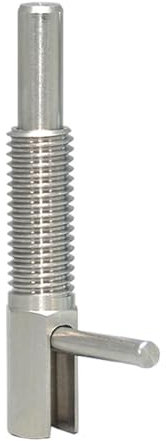Pistone filettato a molla in acciaio inox con asta, perno di posizionamento a L, perno di indicizzazione retrattile per dispositivi audio (M10)