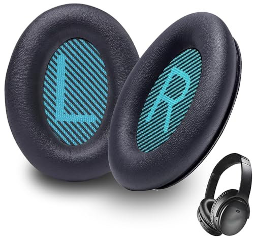 Headphones Replacement Earpads, For Bose Ear Pad Cushions QC35, QC25, QC15, Replacement Earpads, Ear Pads Cushions Replacement for Bose Headphones (Blue and Black)