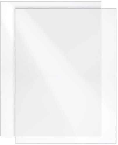 SHUESS Lot de 2 plaques en verre acrylique transparent de 40 x 30 cm, plaque acrylique transparente de 4 mm d'épaisseur, plaque acrylique haute brillance transparente, vitres en verre acrylique