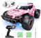 Tecnock Remote Control Cars for Kids Adults, 1:16 Scale 20km/h Monster Truck, 2.4GHz Off-Road RC Car with Headlights & Chassis Lights, 2 Batteries for 60 min, Toys Gifts for 8+ Boys Girls