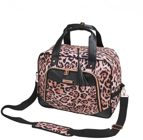 Cabin Max Vela Ladies Tote Holdall 40x30x20cm Flies Free on WizzAir (24L Golden Leopard)