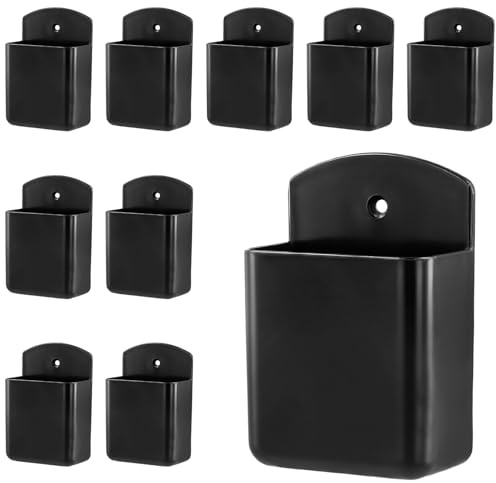KEILEOHO 10 Stück Fernbedienungshalterung Selbstklebend Schwarz, Fernbedienung Halterung Wand, Fernbedienungshalter Wandmontage Organizer für Zuhause, Büro