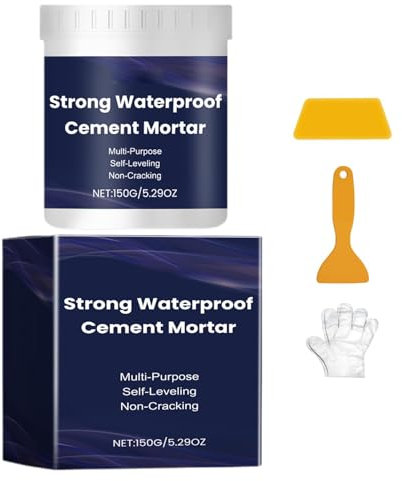 Mortier De Ciment Étanche 150 G, Réparation De Fuite Murs Extérieures, Mortier De Ciment Pour Fuite D'eau, Mortier D'étanchéité Imperméable, Scellant Pour Fuite Murs Ménages, Mortier