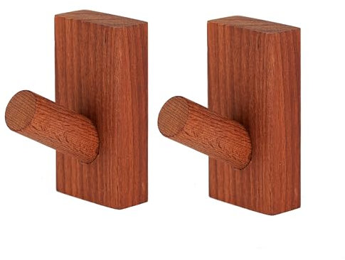 XAQAMY 2 Pz Ganci Appendiabiti da Parete Legno, Appendiabiti da Muro Singolo, Attaccapanni da Muro Legno Moderno, Vintage Ganci Appendi Abiti per Muro Ingresso Camera da Letto Bagno Cucine