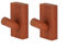 XAQAMY 2 Stück Garderobenhaken Holz, Wandhaken Holz Rund, Kleiderhaken Holz Wand, Vintage Dekorative Kleiderhaken Selbstklebende Wandhaken Garderobe Holzhaken Huthaken klebehake (Walnussfarbe)