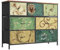 BHFFTHK Commode en Tissu à 7 Tiroirs,Commode pour Chambre à Coucher,Meuble TV de Grand Espace Tiroirs de Rangement avec Dessus en Bois pour Placard,Salon,Chambre D’Enfant ou Couloir