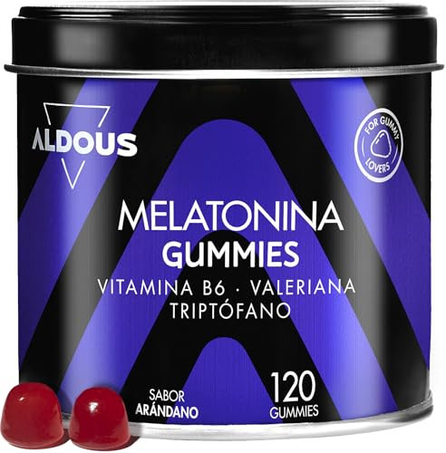 Melatonine Gummies - 120 Gummies Sommeil avec Tryptophane, Valériane et Vitamine B6 - Bien dormir, sommeil mélatonine, insomnie - Arôme naturel de canneberge - Pour les amateurs de gummies