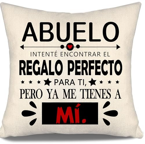 Aosumin Abuelo Encontrar Fundas de Cojín Regalo Divertido Cumpleaños Día del Padre