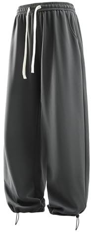 Jogginghose Herren Sporthose Activewear Für Herren Baggy Sportbekleidung Herren Trainingsanzug Activewear Für Herren Trainingshose Herren Lang Trainingsanzug Herren Baumwolle(Dunkelgrau,S)