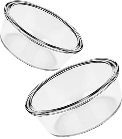 CONGARTENO 2piezas Bol De Vidrio para Freidora De Aire Cuenco Resistente Al Calor para Mezclar y Hornear Cuenco Redondo Grueso para Ensaladas y Repostería Utensilios De Cocina Domésticos