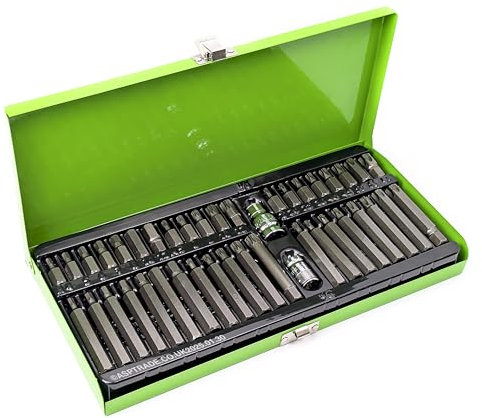 DSD TOOLS 42pc Bit Set, Hex, Allen, Torx, Star, Spline Sockets 3/8-1/2 dr DS1209