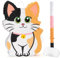 WERNNSAI Pignatta a forma di gattino, decorazione per feste di compleanno, con benda e bastone, per feste a tema gatto, baby shower, anniversari, celebrazioni