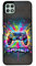 FunKaz Coque pour Samsung Galaxy A22-5G - Gamer Manette de Jeu Fond Multicolore - Coque Noire TPU