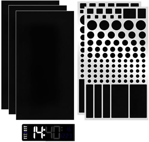 DWFEYOI Tönungsfolie,6 Blätter LED Licht Dimmer Folie Selbstklebend LED Abdeckung dimmen 50%~80% Lichtdimmer Aufkleber Abdunklungsfolie für Lichtwecker Router Fernseher Elektronikgeräte