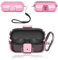 Protective cover for Sony WF-C510 Wireless Earbuds, Soft TPU Case with lanyard - Skin-friendly & Durable, Transparent-Pink