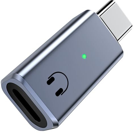 TiMOVO USB C vers Adaptateur Audio Lightn-ing,Type C Mâle vers Ecouteurs Lightn-ing Femelle pour iPhone 15/16 Series,iPad Pro/Air,Galaxy S24 S23 S22,Pas pour la Charge et Le Transfert de Données-Gris