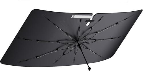 Coleya Parasol Paraguas para Coche Compatible con Nissan Qashqai J12 2021-2025, Accesorios Nissan Qashqai Parasol para Parabrisas Delantero, Protección Solar, Protección UV, Plegable